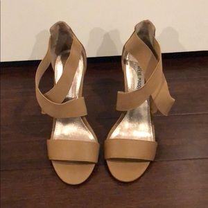 Tan Steve Madden Strappy Heels